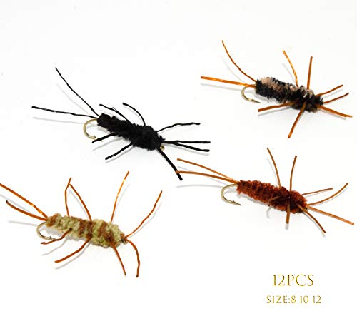 Outdoor Planet Top Producing Fly Fishing Flies Assortment | Dry, Wet, Nymphs, Streamers, Wooly Buggers, Hopper, Caddis | Trout, Steelhead, Bass Fishing Lure Set