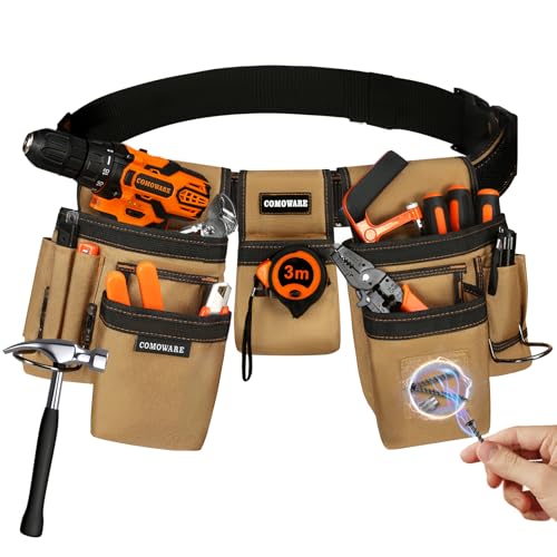 COMOWARE Adjustable Tool Belt for Electricians & Workers