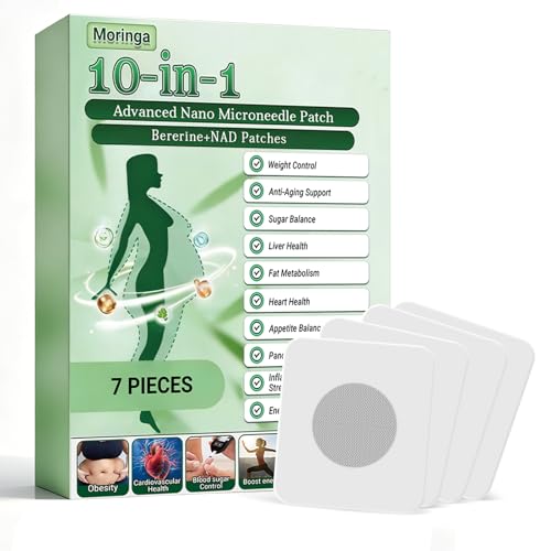 Moringa Berberine 10-in-1 Nano Microdarts Patch Advanced Herbal Skin Patch for Women & Men Helps Improve Skin Firming & Smooth Appearance Gentle Non-Irritating Suitable for All Skin Types