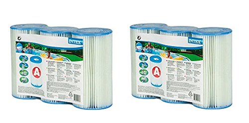 Intex Lot de 6 cartouches filtrantes type A pour piscines
