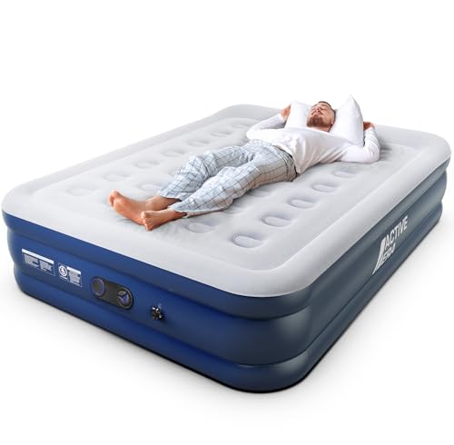 Active Era Premium King Size Inflatable Mattress | Airbed for Home with Built-In Pump | 3 Min Self...