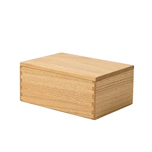 Kirigen Holzaufbewahrungsbox mit Deckel - dekorative Boxen für Handwerk, Nähen, Andenken, Holz-Aufbewahrungsbox zum Selbermachen, Aufbewahrung von Schmuck - Holzboxen für Zuhause und Büro (SNH-NA) Cover