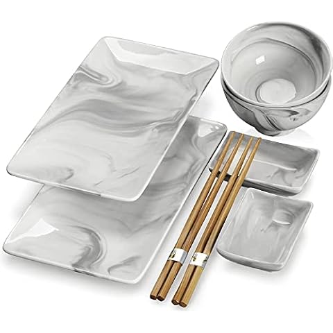MALACASA Vajilla de Sushi de Porcelana 8 Piezas Cover