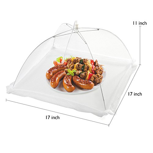 (Set Of 4) Large Pop-Up Mesh Screen Food Cover Tents - Keep Out Flies, Bugs, Mosquitos - Reusable #TOP1