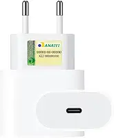 Fonte Carregador USB-C 20W Universal Tipo C Premium Compatível com iPhone, Samsung, IOS/Android Ultra Rápido Power Delivery