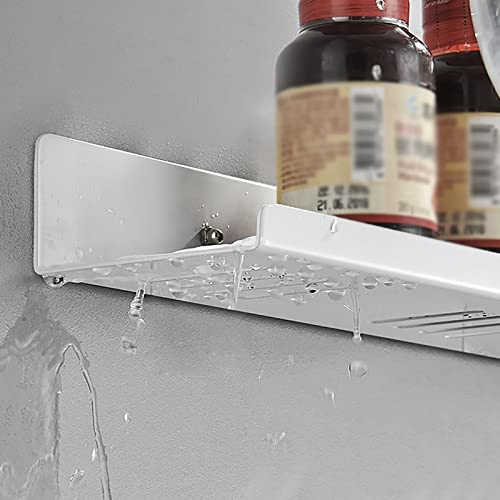 Portaspezie da parete – Mensola da cucina in alluminio salvaspazio per barattoli di spezie ed erbe aromatiche soluzione di archiviazione per chef domestici e appassionati di cucina