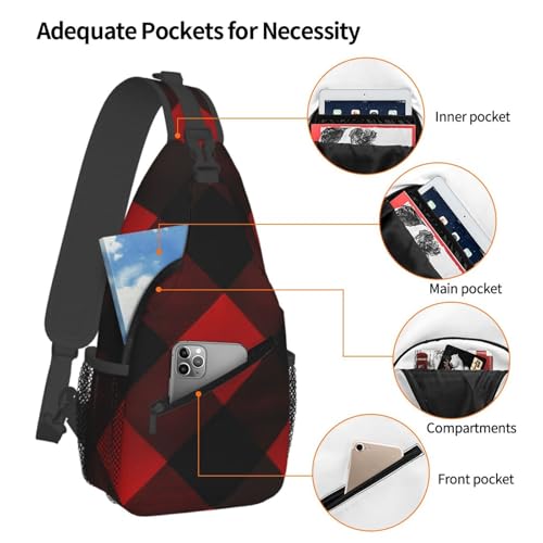 Mochila bandolera cruzada para hombre negra miniatura 4