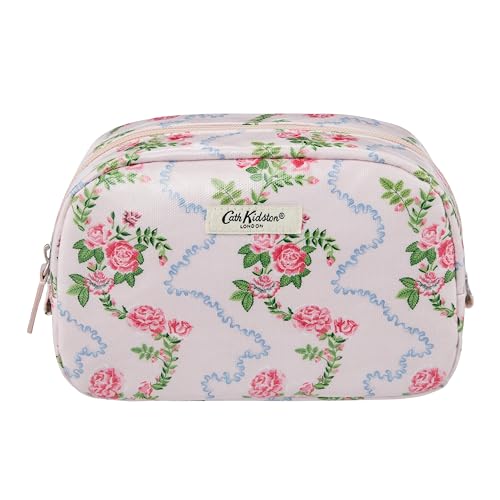 Cath Kidston Bolsas de Lavado, Bolsa de cosméticos, Rosa aleteo, tamaño de Viaje y Vegano, Bolsa de Aseo y cosméticos, Regalo de Belleza para Ella