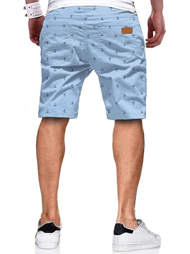 JMIERR Mens Casual Shorts - Cotton Drawstring Summer Beach Stretch Twill Chino Golf Shorts