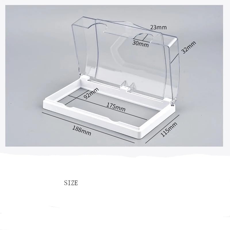 Image of Electrical Socket Cover Shell Outdoor Electrical Outlet Outdoor Receptacle Covers Weatherproof Outlet Cover Clear Wall Protector Case Fingerboard Household. (double - size(18.8x11x3.2cm)