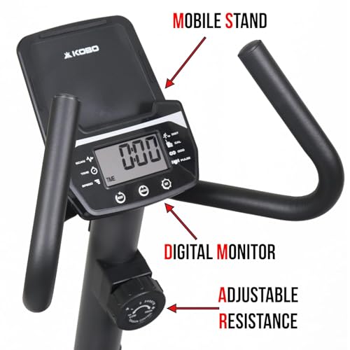 Image of Kobo Magnetic Recumbent Exercise Bike for Fitness with Adjustable Seatmagnetic Resistancehand Pulse and Monitor LCD Display (Imported)