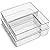 6 Pack Large Clear Plastic Drawer Organizer Trays, Acrylic Kitchen Drawer Organization and Storage Dividers, Non-Slip Storage Bins for Makeup, Kitchen Utensils, Bathroom, Jewelries and Office Desk