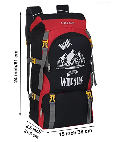 Image of Liker Bag Rucksack Hiking Daypack, Wild Life, for Women, Men, Girls, Camping, Travelling