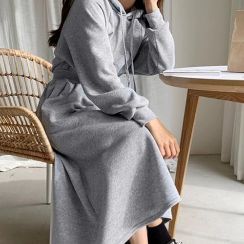 Robe à capuche polyvalente pour femme hiver longue décontractée et robe tendance chic