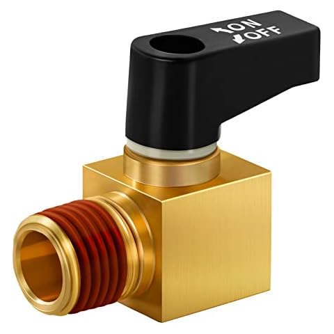 SUNROAD Brass Air Compressor Drain Valve, 1/4" NPT Male Ball Type Drain Valve, Air Compressor Valve, Air Compressor Accessories for Air Compressor Cover
