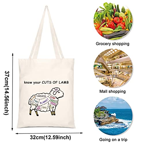 XYANFA Bolso Tote de Punto para Tejedora y Amante de Ovejas miniatura 4