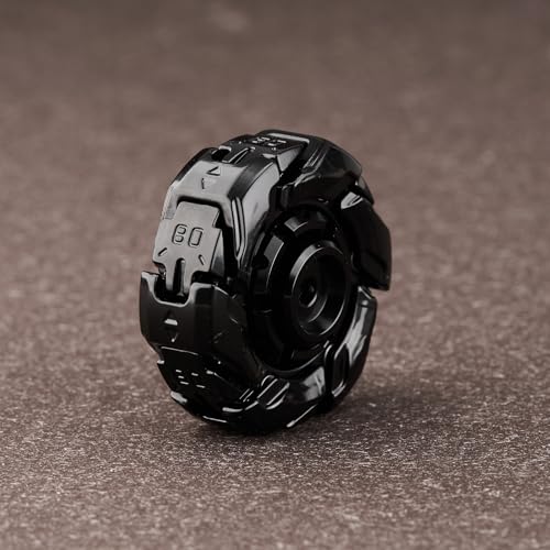 Image of Metal Fidget Spinner for Adults - Spin-Activated Transformation (Open Armor) Spinner, Cool Fidget Toy for Stress Relief, Viral on TikTok & YouTube (Black Knight)