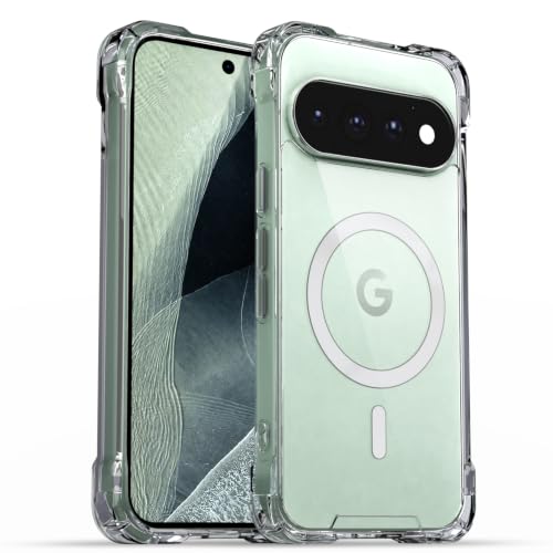 Image of Outlouders Back Cover for Google Pixel 11 Pro | Magnetic-Safe | Transparent PC + TPU | Magnetic Support | Shockproof Protection Bumper Case (Transparent)