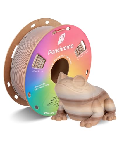 Image of Polymaker Panchroma Matte PLA Filament 1.75mm, High Speed Gradient Cappuccino PLA 1kg (2.2 lbs), Formerly Polyterra Clog-Free 3D Printer Filament, Accuracy + /- 0.02mm, Fits FDM Printers