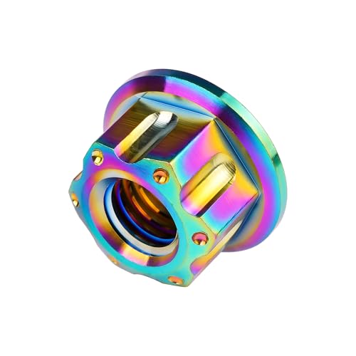 Image of Titanium M6 M8 M10 M12 M14 M16 Flange Bolt Nut Bicycle Motorcycle Rear Axle Car Modification Accessories Pack of 6 (M8 Pitch 1.25mm, Rainbow)