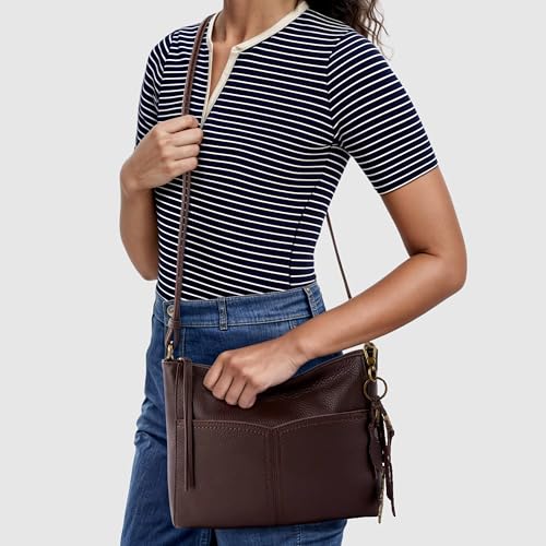 Image of The Sak Alameda Leather Crossbody Purse - Leather Women's Handbag for Everyday & Travel - Cross Body Bag With Zipper