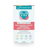 Health & Her Multivitamin Supplement for Women Taking Birth Control - Nutrition Support - 1 Month Supply, 60 Tablets - Vegan & Gluten Free