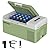 Setpower FC15 Portable 12v Refrigerator, -4?-68? Fast Cooling Car Refrigerator, 15L/15.8Qt Car Fridge Portable Freezer with 12/24V DC & 110/240V AC, Electric Cooler (Green, 15L With AC Adapter)