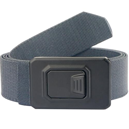 Image of Mens Belt, Tactical Military Utility Rigger Work 1.25 Inch Belts for Men Women with Quick Release Buckle (Grey, M(40 inch-46 inch Waist))