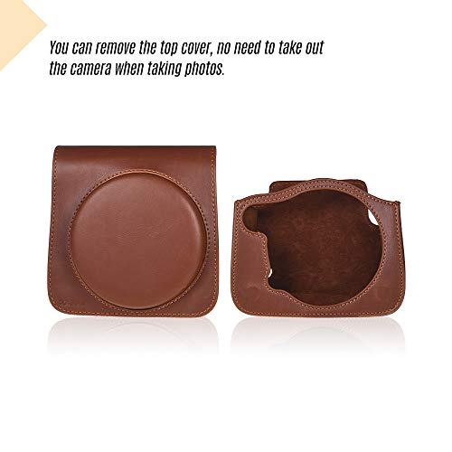 Docooler Andoer Estojo Protetor Bolsa De Couro Pu Com Alça Ajustável Para Fujifilm Instax Quadrado S