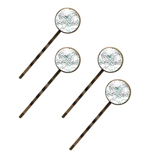 Barrettes à cheveux feuilles bleues : accessoire fait main pour coiffure femme