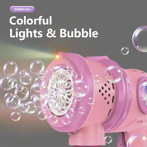Image of Goyal's Rechargeable Big Size Bubble Machine for Kids Automatic Bubble Gun Leak-Proof Design with 2 Bubble Solution (Blue)
