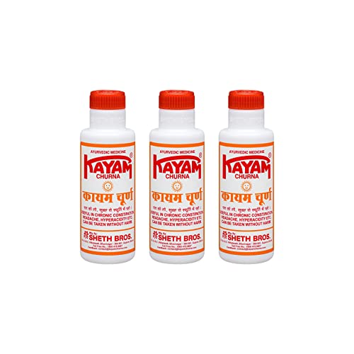 Kayam Churan, Constipation Relief Medicine, Kayam Churna Powder, Ayurvedic Medicine to Help Reduce Acidity & Aid Digestion, 100 gm | Pack Of 3 Kayam Churan, Constipation Relief Medicine, Kayam Churna Powder, Ayurvedic Medicine to Help Reduce Acidity & Aid Digestion, 100 gm | Pack Of 3