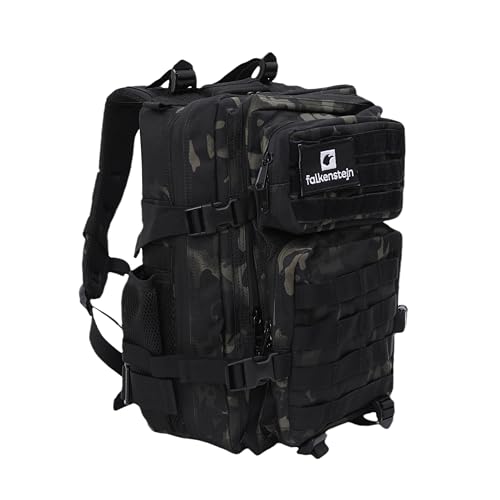 FALKENSTEJN Rucksack für Freizeit Outdooraktivitäten Schule Arbeit Multifunktionsrucksack (woodland 25/30L, 25/30L)