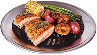 Kitchen + Home Stove Top Smokeless Grill Indoor BBQ, Stainless Steel with Double Coated Non Stick Surface