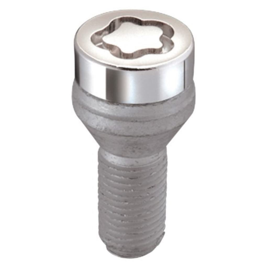 McGard Wheel Lock Bolt Set | Cone Seat | M12 x 1.5 | 17mm Hex | 40.5mm Shank Length | 4-Pack | Chrome