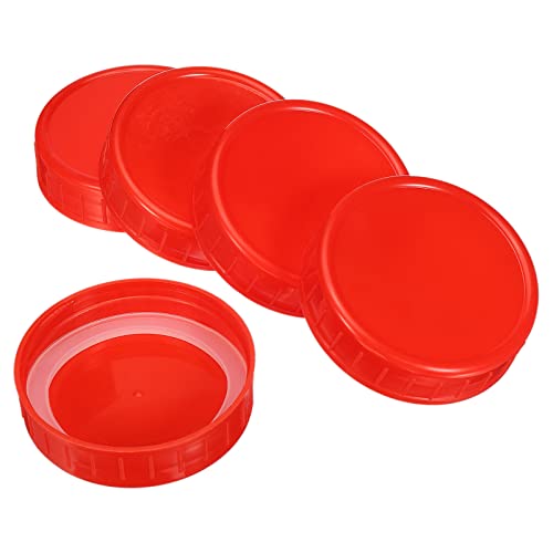 PATIKIL 70mm / 2-3/4" Regular Mouth Plastic Mason Jar Lids