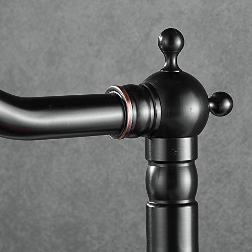 Shunli Kitchen Faucet Oil Rubbed Bronze, Vintage Antique Kitchen Sink Faucet, Black Traditional Bar Sink Faucet Single Hole, Brass #TOP6