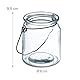 Relaxdays Windlicht Glas, 12er Set, Teelichthalter mit Henkel, HxD: 9,5 x 8 cm, runde Kerzengläser, transparent/schwarz