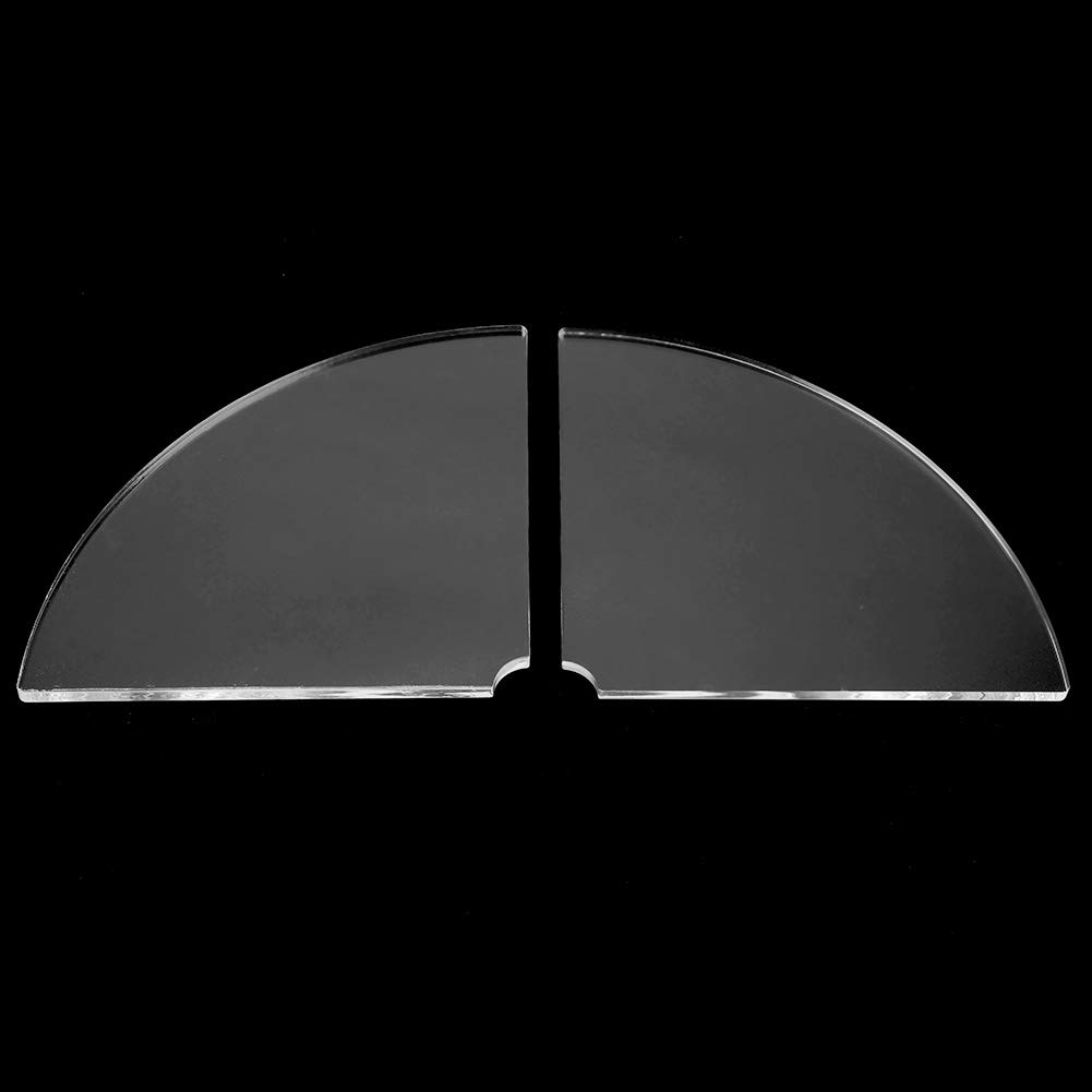 Estante de esquina radial decorativo EMUKOEP, juego de 2 repisas de acrílico blanco para pared
