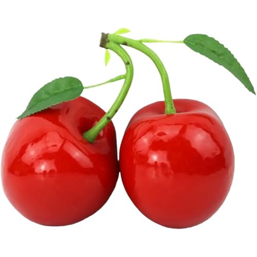 桜桃 模型 17cm 特大サイズ さくらんぼ チェリー 人工フルーツ フェイクフルーツ フォームフルーツ 食品サンプル フェイクフアップル 写真撮影小道具 レプリカ ディスプレイ インテリア オーナメント