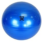 Cando 30-1800 Blue Non-Slip PVC Vinyl Inflatable Exercise Ball, 12" Diameter, 300 lbs Weight Capacity - Image 4