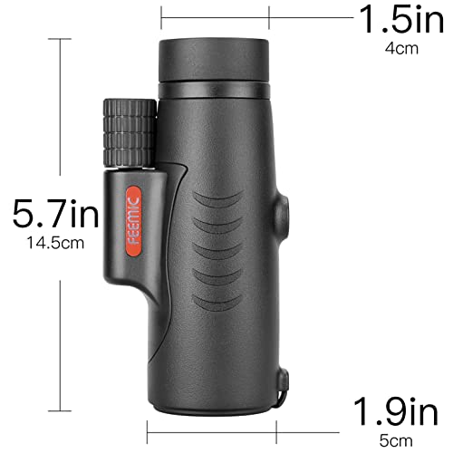 image for FEEMIC Monocular Telescope High Power 8x42 Monoculars Scope Compact Wa