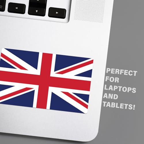 Image of World Country Flag Decal Stickers - Two Pack - for Cars Windows Bumpers Laptops Tablets Tumblers Cups Walls (Great Britain)