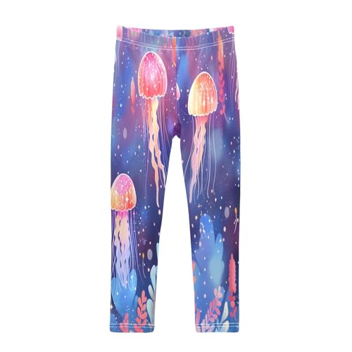 Toddler Girls Leggings Printed Yoga Pants Leggings Marine Turtle Jellyfish for Kids