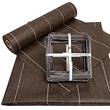 Pack Agrafes et Toile de paillage - Anti Mauvaises Herbes - Longueur 100m Largeur 1,38m - Lot Bache Marron 130g par m2 Largeur 1M ZENLYS