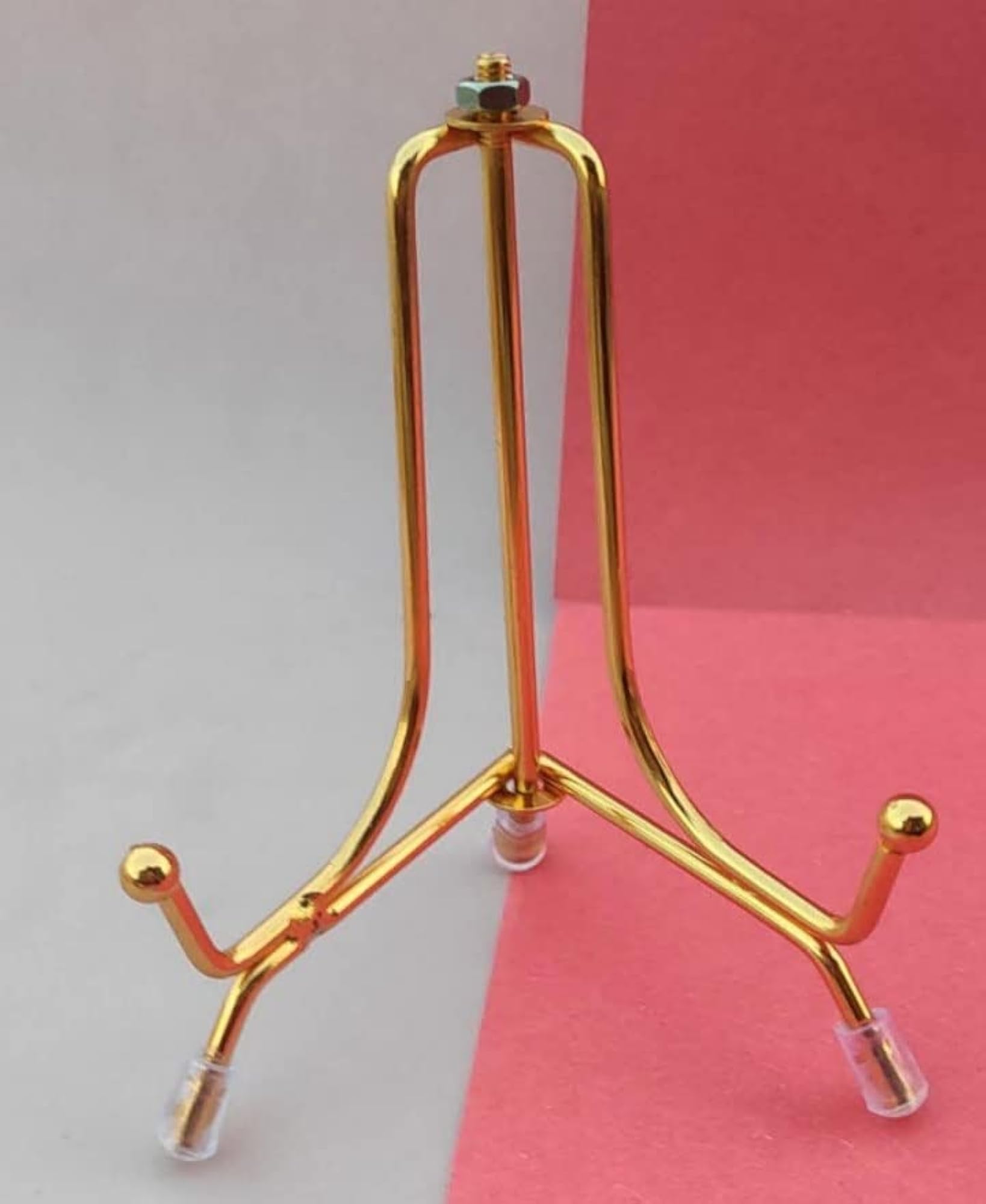 Golden Foldable 4" Curve Metal Stand for Resin Clock