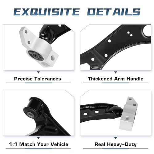 Image of 8Pcs Front Lower Control Arm with Ball Joints for Volkswagen Jetta 06-14, EOS 07-16 Golf 10-14 GTI 07-14 Rabbit 06-09, for Audi A3 Quattro 07-13 Tie Rod End Supension Kit MS101148 MS101147 K80663