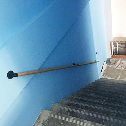 Rampe d'escalier style industriel fer forgé authentique et chanvre
