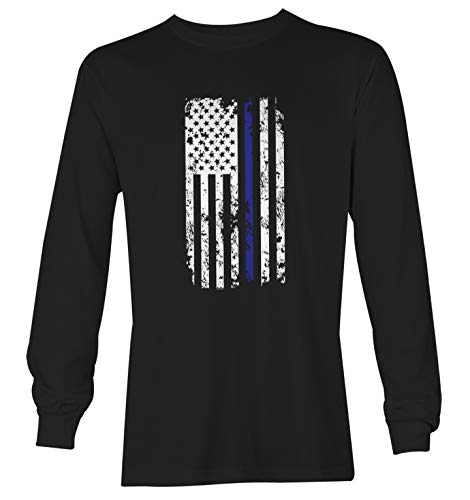 Haase Unlimited Blue Line American Flag - Support Police Youth T-Shirt