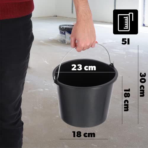 KADAX Secchio da Costruzione plastica, 5L, Secchio...